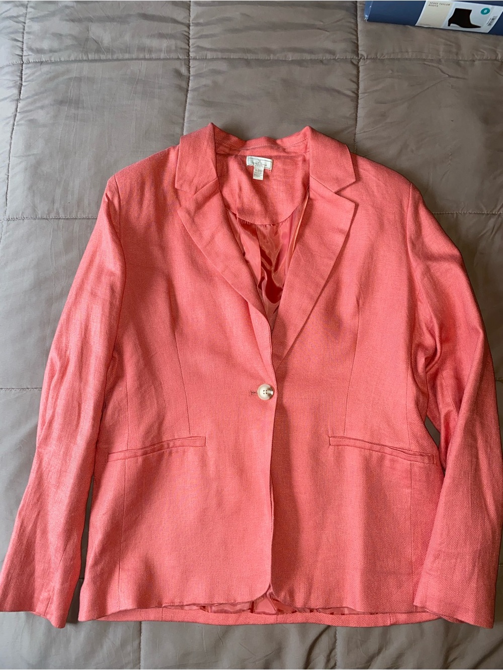 Jules & Leopold Coral-Pink Single-Button Blazer